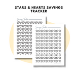 STARS & HEARTS MONEY SAVING COLORING PRINTABLES